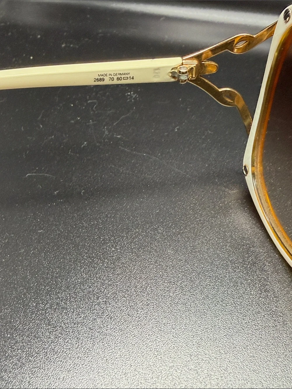Vintage Christian Dior Sunglasses – 1970s/1980s Oversized Amber Yellow Frame.